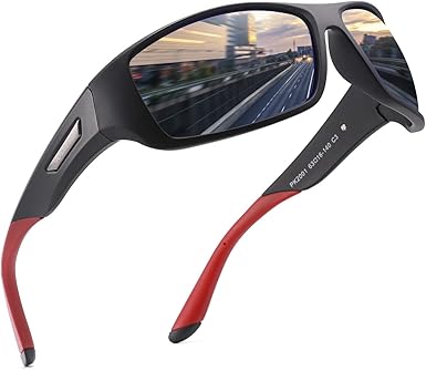 Polarized Sports Sunglasses for Men Women Driving Sunglasses Cycling Running Fishing Golf Goggles Unbreakable Frame